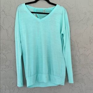 Danskin Women's Aqua Long Sleeve Top